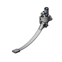 T&S Brass B-0508-LKS Wall-Mounted Pedal Valve for Hot or Cold Water with Straight Loose Key Stop