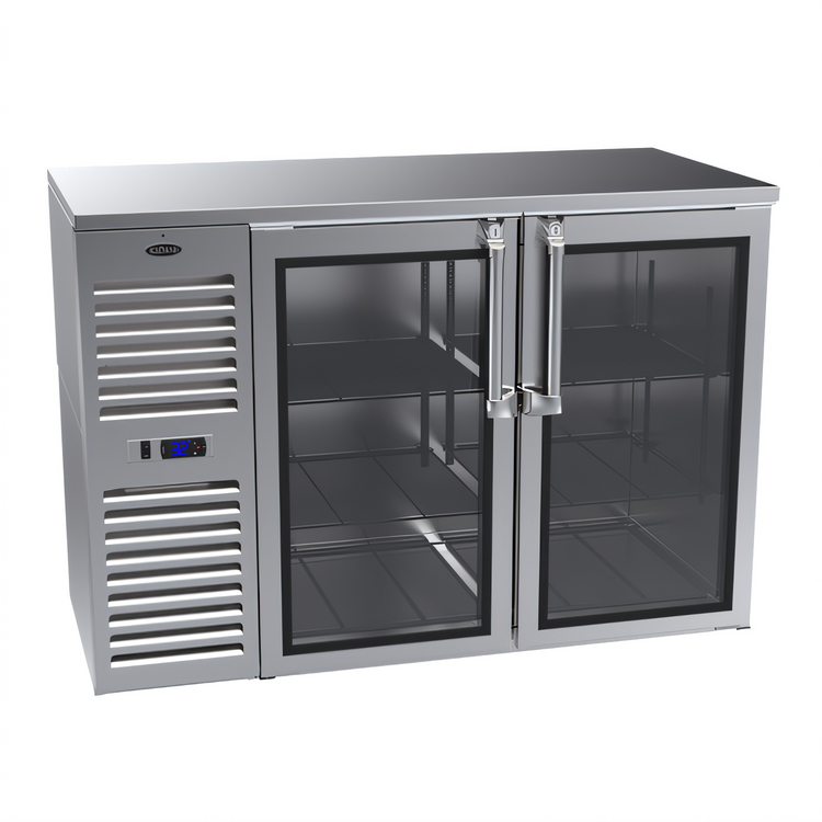 Product image #1 for Krowne NS52 52-Inch Two-Section Narrow Door Back Bar Storage Cabinet with Side-Mounted Self-Contained Refrigeration