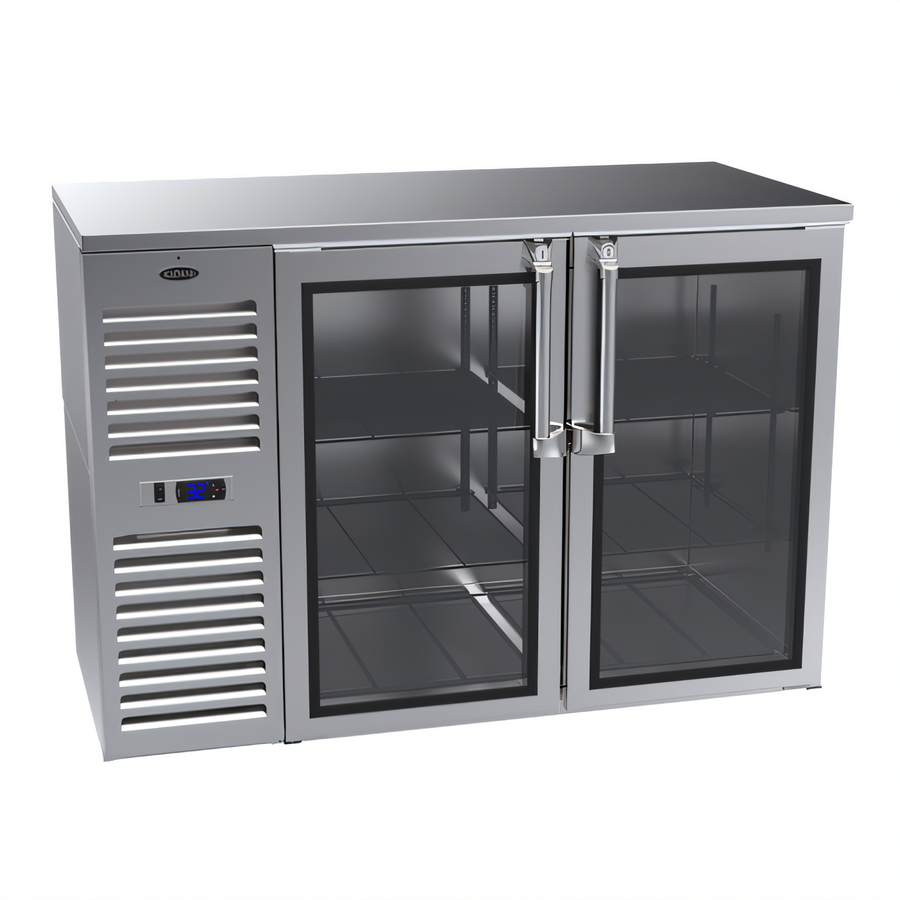 Product image #1 for Krowne NS52 52-Inch Two-Section Narrow Door Back Bar Storage Cabinet with Side-Mounted Self-Contained Refrigeration
