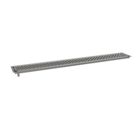 Glastender 36-Inch Drop-In Stainless Steel Drink Rail with Removable Perforated Inserts