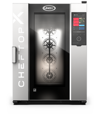 UNOX CHEFTOP-X Full Size Gas Combi Oven, 10-Tray, Natural Gas/Propane, Right-Hinge Door, 120V