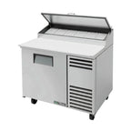 Thumbnail image #1 for True Mfg. - General Foodservice TPP-AT-44-HC 44-3/4-Inch 1-Door Pizza Prep Table with 6-Pan Rail and Cutting Board