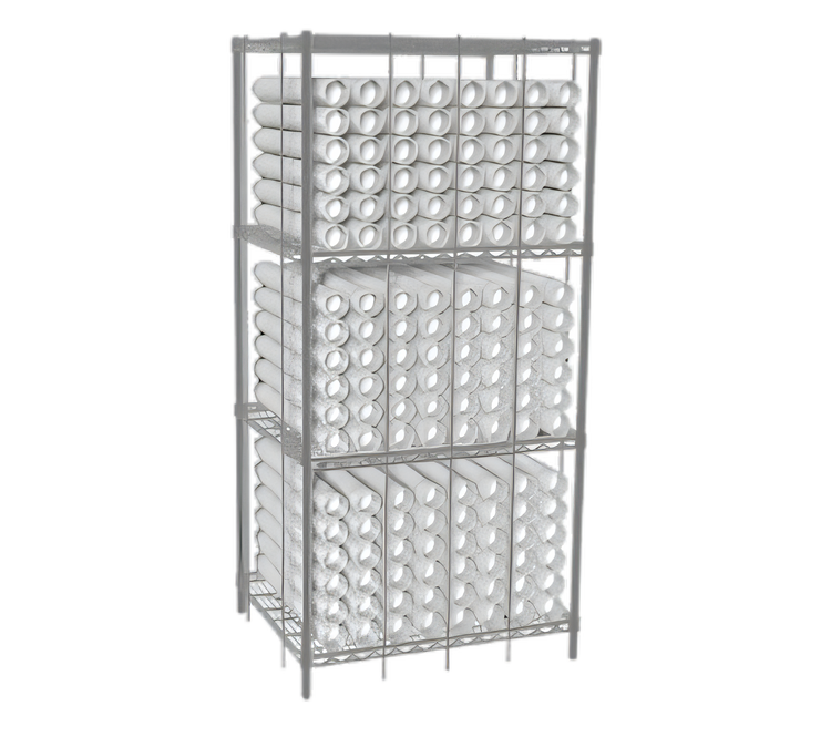 Product image #1 for Eagle Group TSC3036Z Cup Tower Wire Shelving Unit, 36"W x 30"D x 74"H, 4 Wire Shelves, EAGLEbrite Zinc Finish