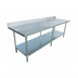 Thumbnail image #1 for Omcan Elite Series 96-Inch x 24-Inch Stainless Steel Work Table with 4-Inch Backsplash and Undershelf
