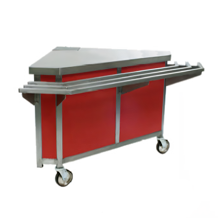 Product image #1 for Director's Choice Inside Mitered Corner Transition Utility Station with 16-Gauge 304 Stainless Steel Top and Mobile Open Base