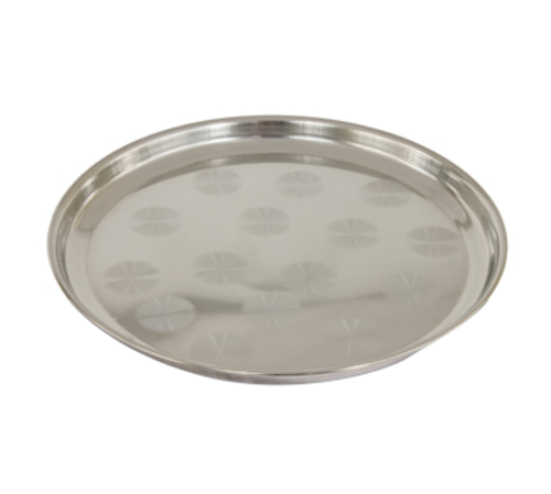 Product image #1 for Crestware 12-Inch Round Stainless Steel Swirl Catering Tray