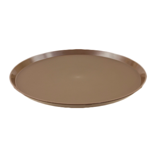 Product image #1 for Crestware 12-Inch Round Non-Slip Tray with Brown Rubber Surface