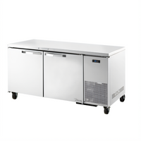 True SPEC SERIES 2-Section Deep Undercounter Refrigerator, 33°F to 38°F, Self-Contained Side-Mounted, Stainless Steel
