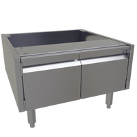 Glastender ACB-24 24-Inch Wide Stainless Steel Underbar Add-On Cabinet Base with Two Hinged Doors