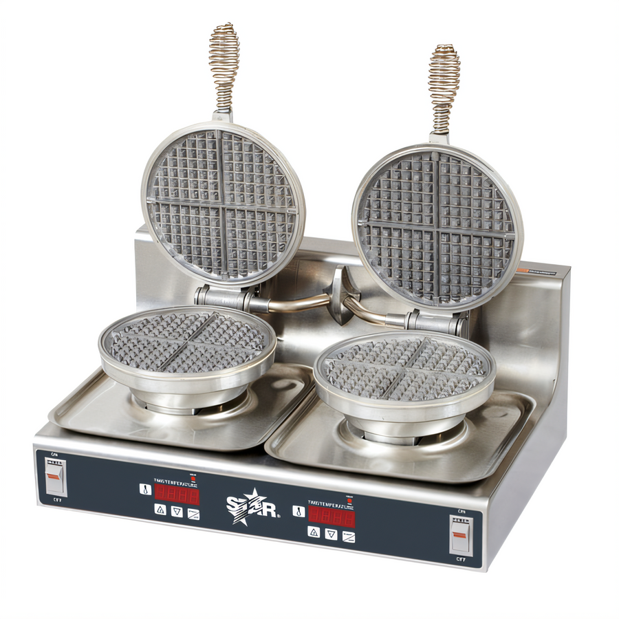 Product image #1 for Star SWBD Countertop Dual Round Standard Waffle Baker with 7-Inch Grids