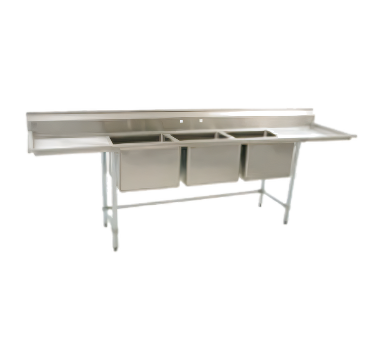 Product image #1 for Eagle Group S16 Series 1-Compartment 16 Gauge Stainless Steel Sink with 20" x 20" Bowl, 8" Backsplash and Galvanized Legs