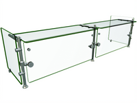 Hatco Flav-R-Shield ORBIT900 Full-Service Pass-Over Sneeze Guard, 2-Bay, 72 Inch Wide