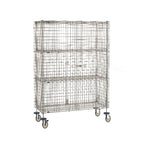 Thumbnail image #1 for Metro Super Erecta SEC56S-SD-2SE Mobile Open-Wire Security Unit, Stainless Steel, 65"W x 27-1/4"D x 62"H, 2 Shelves