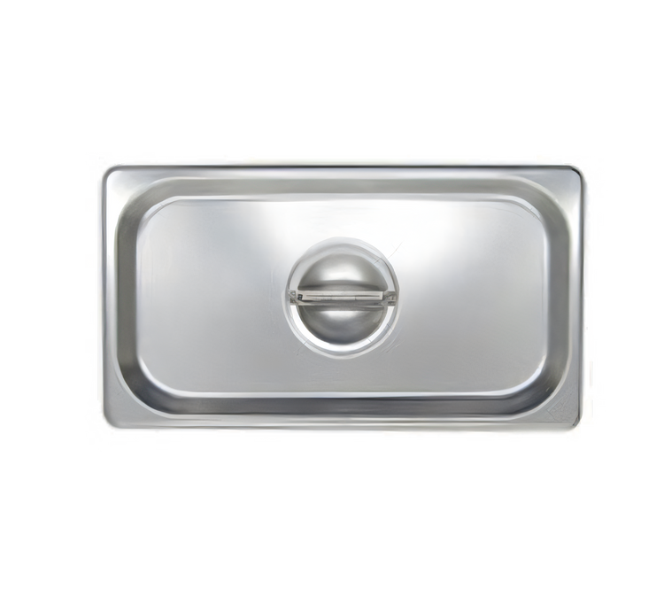 Product image #1 for Stainless Steel 1/3 Size Solid Flat Lift-Off Steam Table Pan Cover with Recessed Handle