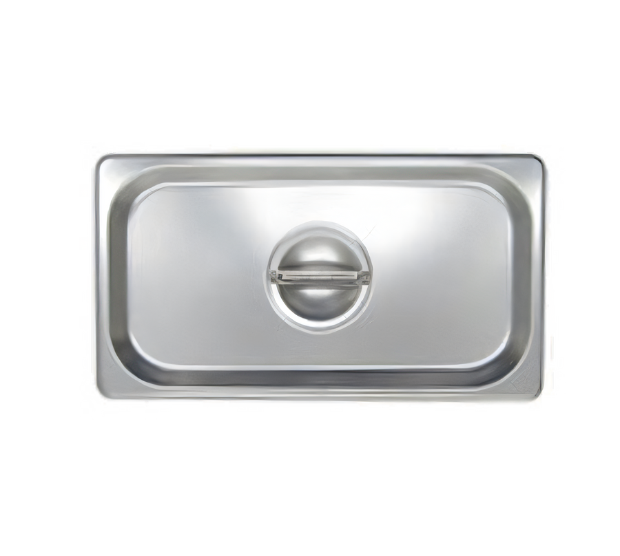 Product image #1 for Stainless Steel 1/3 Size Solid Flat Lift-Off Steam Table Pan Cover with Recessed Handle