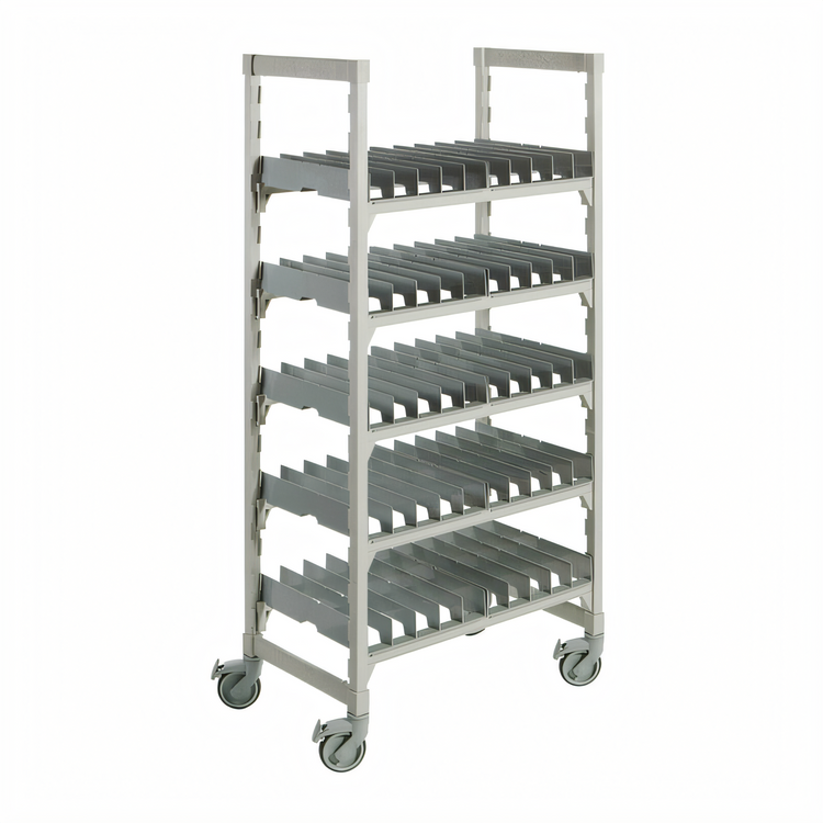Product image #1 for Cambro Camshelving Premium Series 5-Level Mobile Dome Drying and Storage Rack Cart, 21 x 36 x 75-1/4 Inches