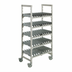 Thumbnail image #1 for Cambro Camshelving Premium Series 5-Level Mobile Dome Drying and Storage Rack Cart, 21 x 36 x 75-1/4 Inches