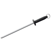 Mundial 10-Inch Dual Sharpening Steel with Black Poly Handle and Hanging Ring