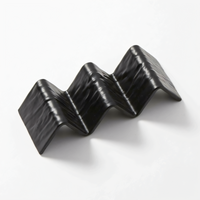 3-Compartment Black Faux Slate Melamine Taco Holder