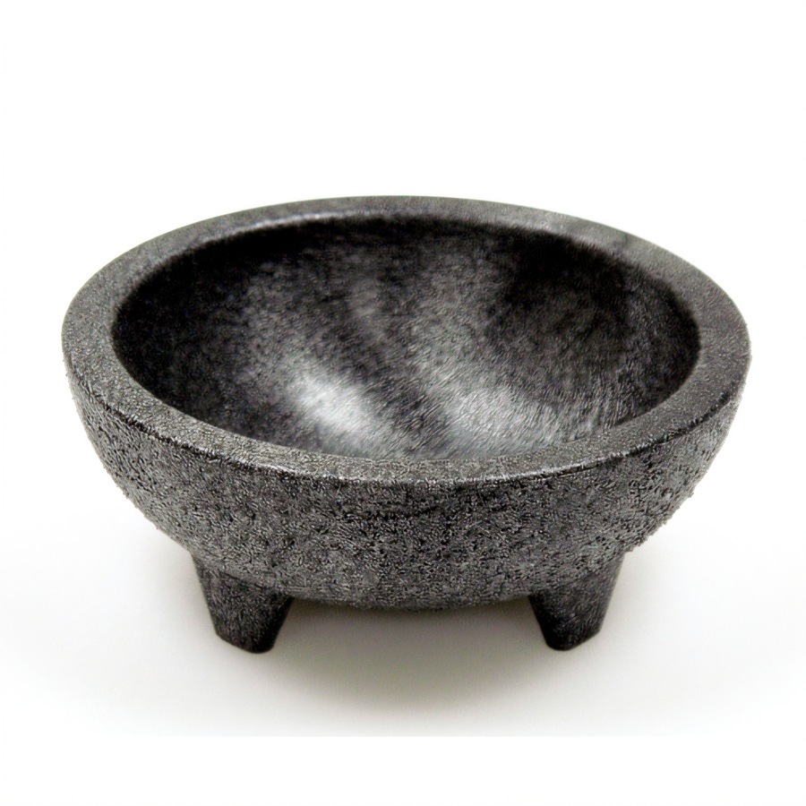 Product image #1 for Winco Molcajete Salsa Bowl, 4 oz, Black Polypropylene, 4-Piece Pack