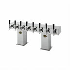 Thumbnail image #1 for Perlick Corporation 4006-20B4 Bridge Tee Countertop Extra-High Glycol-Cooled Draft Beer Tower, 20-Faucet, Stainless Steel