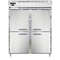 Continental Refrigerator Designer Line DL2WE-SS-HD 2-Section Extra-Wide Reach-In Heated Holding Cabinet with Half Doors