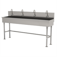 Advance Tabco 80-Inch Multiwash Freestanding Hand Sink with 4 Electronic Faucets