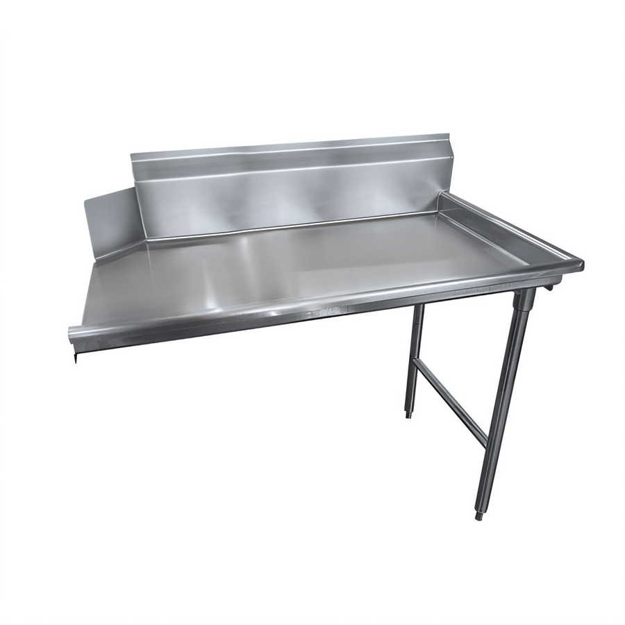 Product image #1 for 14 Gauge 304 Stainless Steel Right-Hand Clean Straight Dish Table with 10-1/2-Inch Backsplash, 143 x 30 Inches