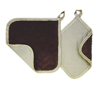 Flameguard 8-Inch Square Cotton-Terry Pot Holder, Brown/Tan