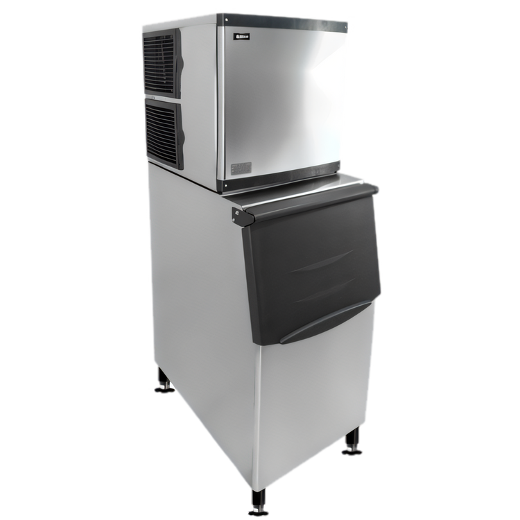 Product image #1 for Omcan 22-Inch Cube-Style Ice Maker with Bin, Air-Cooled, 350 lb/Day, 275 lb Storage