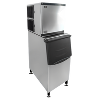 Omcan 22-Inch Cube-Style Ice Maker with Bin, Air-Cooled, 350 lb/Day, 275 lb Storage