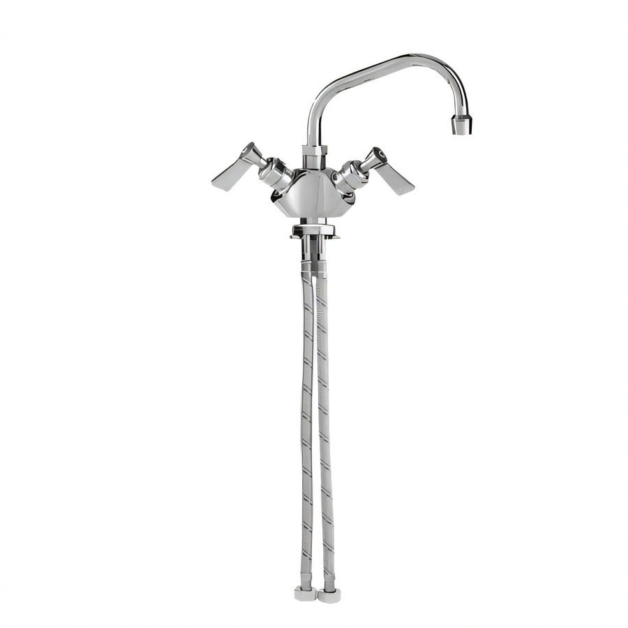 Product image #1 for Fisher Single-Hole Deck-Mount Dual Control Faucet with 6-Inch Swing Spout and Lever Handles