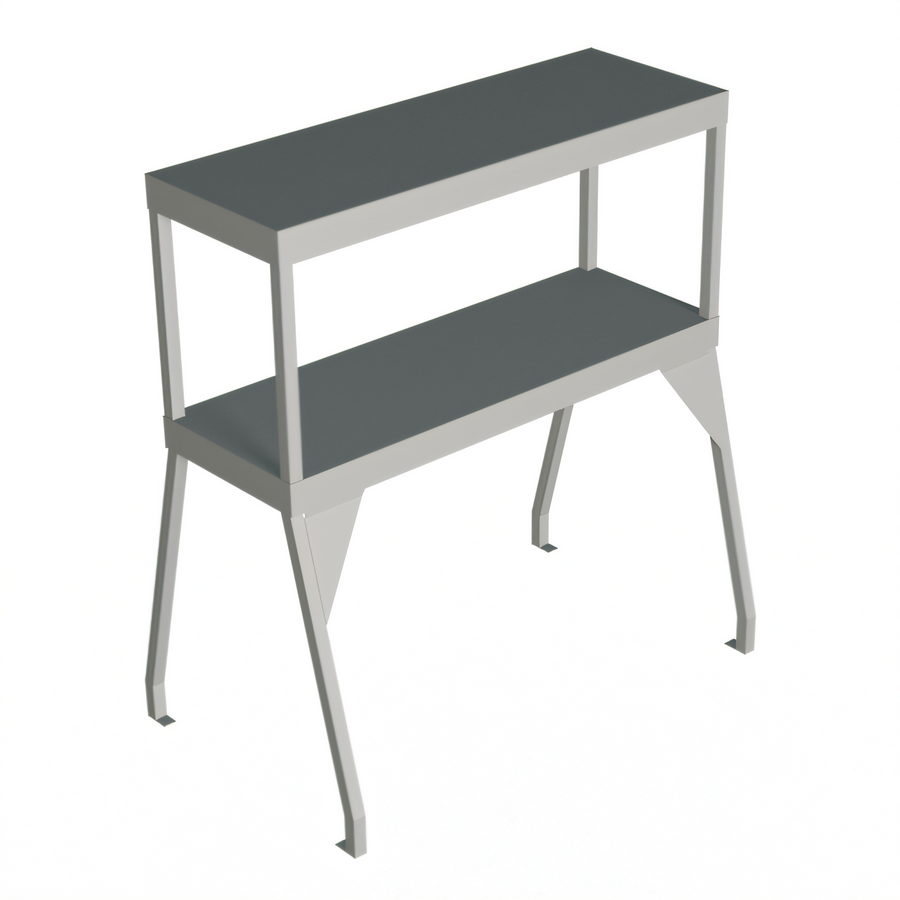 Product image #1 for Duke Manufacturing Double Deck Stainless Steel Serving Shelf, 72-1/2"W x 10-1/2"D, No Protector Panel