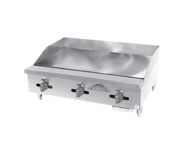 Product image #1 for Comstock-Castle Diner Series 24-Inch Countertop Gas Griddle with Thermostat Controls, 60,000 BTU