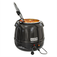 KoolMore 11.5 Qt Electric Countertop Soup Kettle with Hinged Lid and Pot Insert