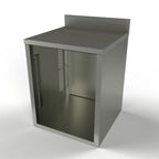Thumbnail image #1 for BK Resources UBC-2424 Freestanding Stainless Steel Underbar Cabinet, 24 x 24 Inch Open Front Base, 5-Inch Riser