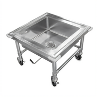 John Boos Mobile Stainless Steel Soak Sink with 20