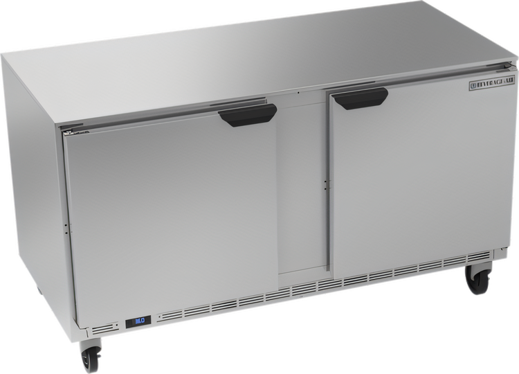 Product image #1 for Beverage-Air UCR60AHC Two-Section Undercounter Refrigerator with Solid Doors, 60-Inch Wide, 14.75 Cu. Ft.