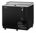 Thumbnail image #1 for Turbo Air Super Deluxe 36-3/4-Inch Black Sliding Lid Bottle Cooler, 8.5 Cu. Ft.
