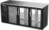 Thumbnail image #2 for Beverage-Air Three-Section Shallow-Depth Pass-Thru Back Bar Refrigerator with Glass Doors, 72 Inch Wide