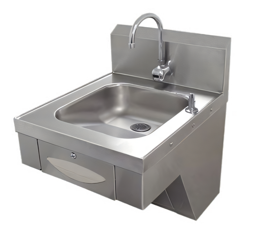 Product image #1 for Advance Tabco ADA Compliant Wall Mounted Hand Sink with 14 x 16 x 5 Inch Bowl, Electronic Faucet, Soap Dispenser and Paper Towel Dispenser