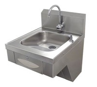 Advance Tabco ADA Compliant Wall Mounted Hand Sink with 14 x 16 x 5 Inch Bowl, Electronic Faucet, Soap Dispenser and Paper Towel Dispenser