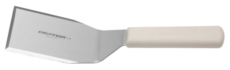 Product image #2 for Dexter Russell Sani-Safe 4 x 3 Inch Offset Solid Hamburger Turner with White Polypropylene Handle
