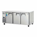 Thumbnail image #1 for Everest Refrigeration ETR3 Three-Section Undercounter/Worktop Refrigerator with Stainless Steel Worktop, Solid Locking Doors, 22 Cu. Ft.