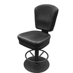 Thumbnail image #1 for Oak Street CS-10671 Counter Height Stool, Black Vinyl Upholstered Bucket Seat and Back, Swivel Pedestal Base