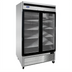 Thumbnail image #1 for Atosa MCF8703ES Two-Section Glass Door Reach-In Freezer Merchandiser, 44.8 Cu. Ft., Bottom-Mount Self-Contained, Stainless Steel
