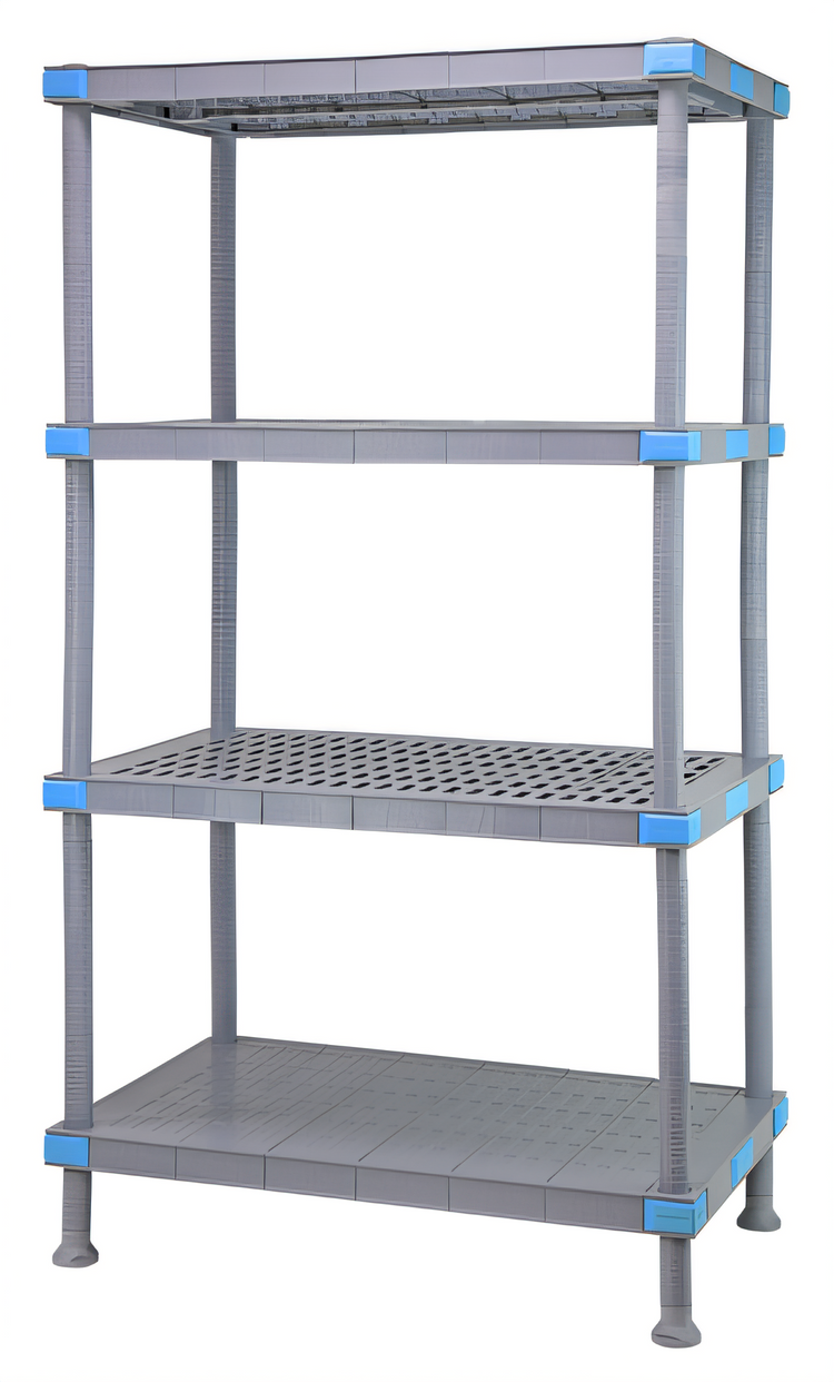 Product image #1 for Millenia 42"W x 21"D x 86"H Stationary Gray Polymer Shelving Starter Unit
