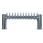 Thumbnail image #1 for Micro Matic USA METRO-H-12PSSA H-Style 12-Faucet Air-Cooled Countertop Draft Tower, Dual-Column Stainless Steel