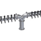 Thumbnail image #1 for Krowne KPY-10S 10-Faucet Glycol-Cooled Pipe Y-Tower Draft Beer Tower, 48-Inch, Brushed Stainless Steel, Countertop