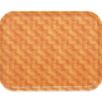 Thumbnail image #1 for Cambro Camtray® 1014302 Rectangular Fiberglass Cafeteria Tray, 10-5/8 x 13-3/4 Inches, Light Basketweave Case of 12
